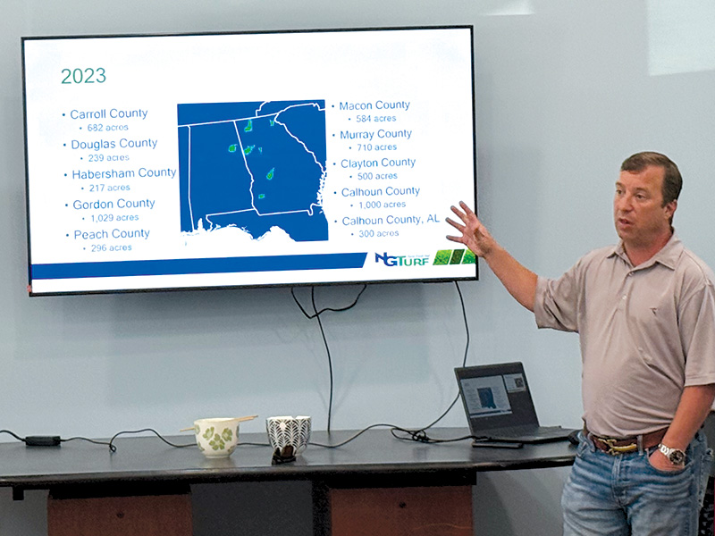 GWWC_NGturf_may2025_IMG_3321_onlinemag Jutt Howard from NG Turf shares info about their operations on May 21.