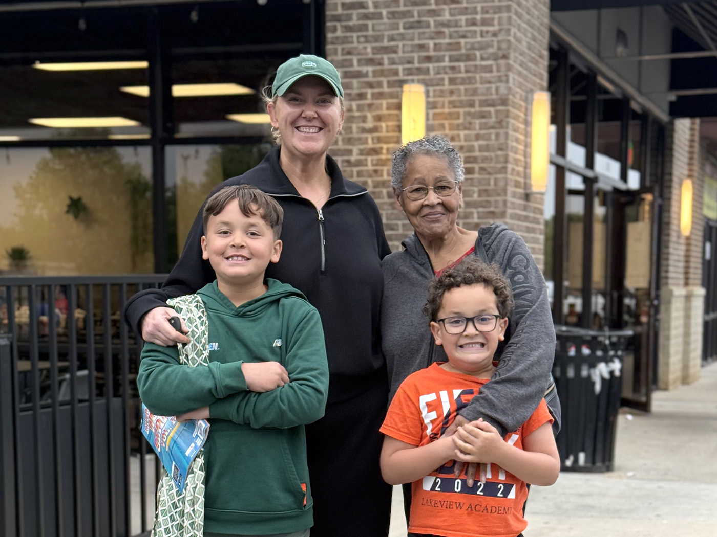 Jennifer with mother-in-law (Carmen Hernandez) and sons Avery (age 9) and Jalen (age 6)