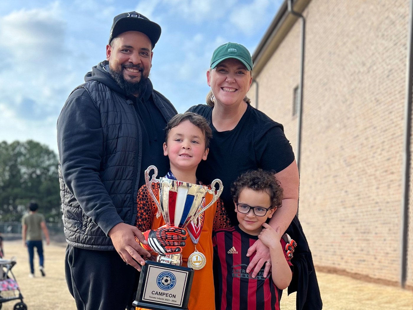 Jennifer with husband (Francisco Jorge) and sons Avery (age 9) and Jalen (age 6)